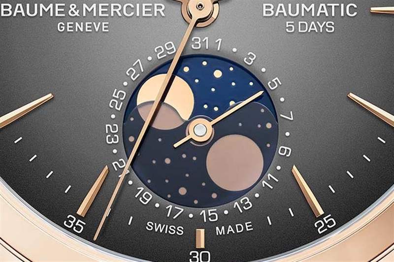 Baume & Mercier - 自有机芯性能再精进｜Baume & Mercier克里顿Baumatic星期日期及月相