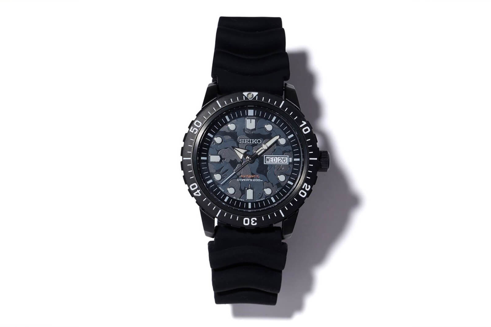 精工联名款BAPE x Seiko ABC 迷彩机械潜水表-复刻表