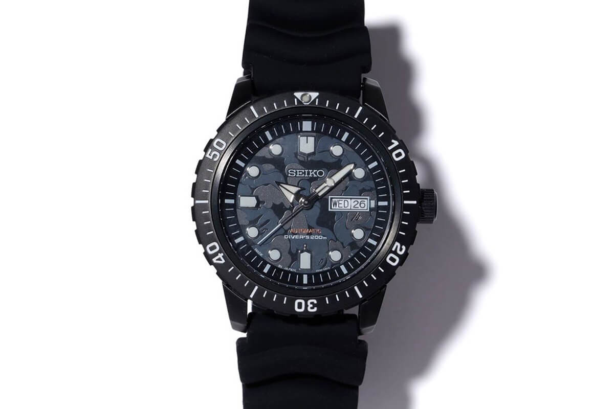 精工联名款BAPE x Seiko ABC 迷彩机械潜水表-复刻表