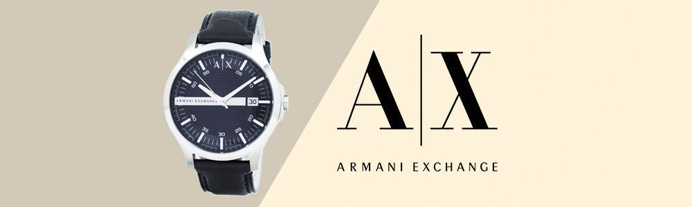 Armani Exchange 黑色表盘皮革表带 AX2101 男士手表-复刻表