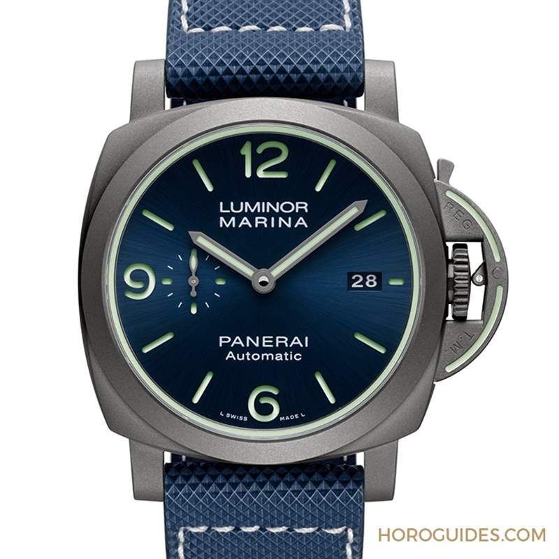 OFFICINE PANERAI - 全都亮起来！ 沛纳海全新Luminor Marina，表盘、表冠、表带都有夜光