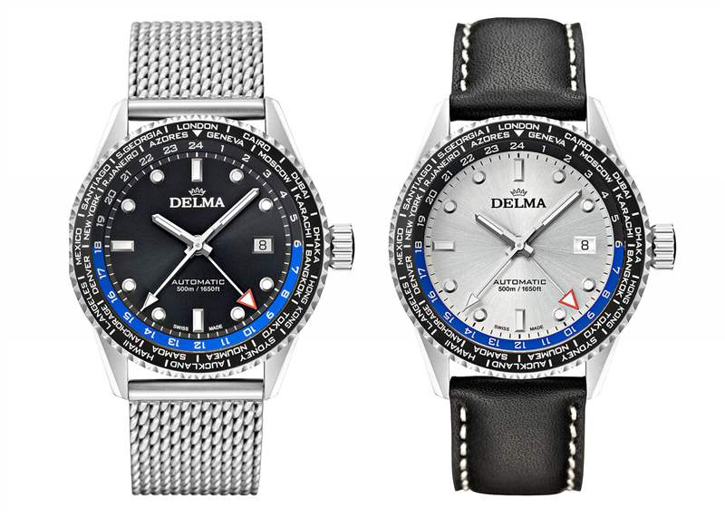 南美小众品牌Delma潜水GMT蓝盘手表-复刻表