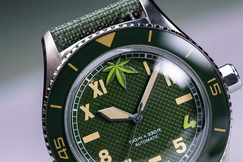 「国外小众手表」昂当UNDONE.420绿色叶子表盘手表-复刻表