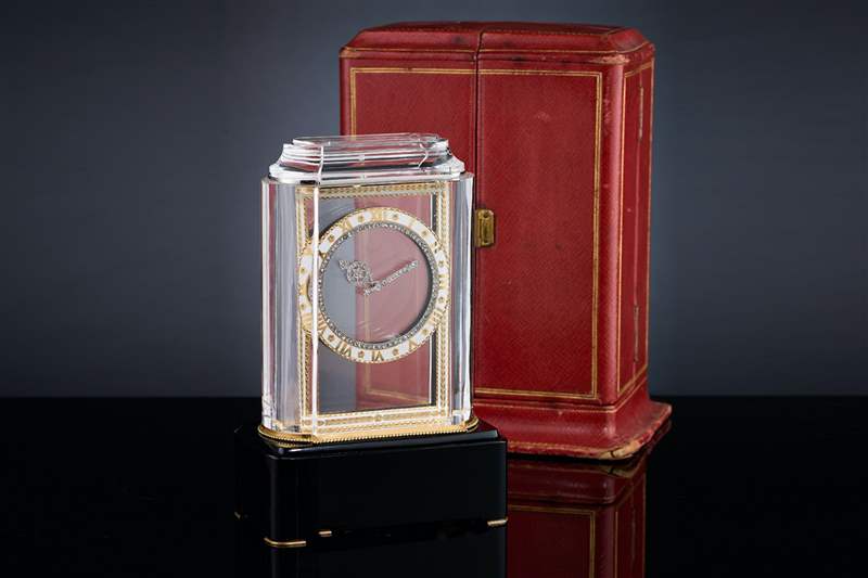 CARTIER首个神秘钟「Model A」 百年悬浮指针创历史先河-复刻表