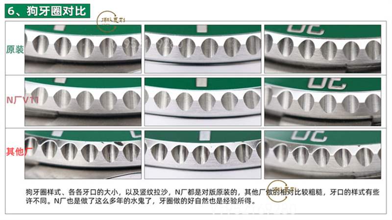 N厂复刻V11升级版劳力士绿水鬼对比正品及市场版本评测-复刻表