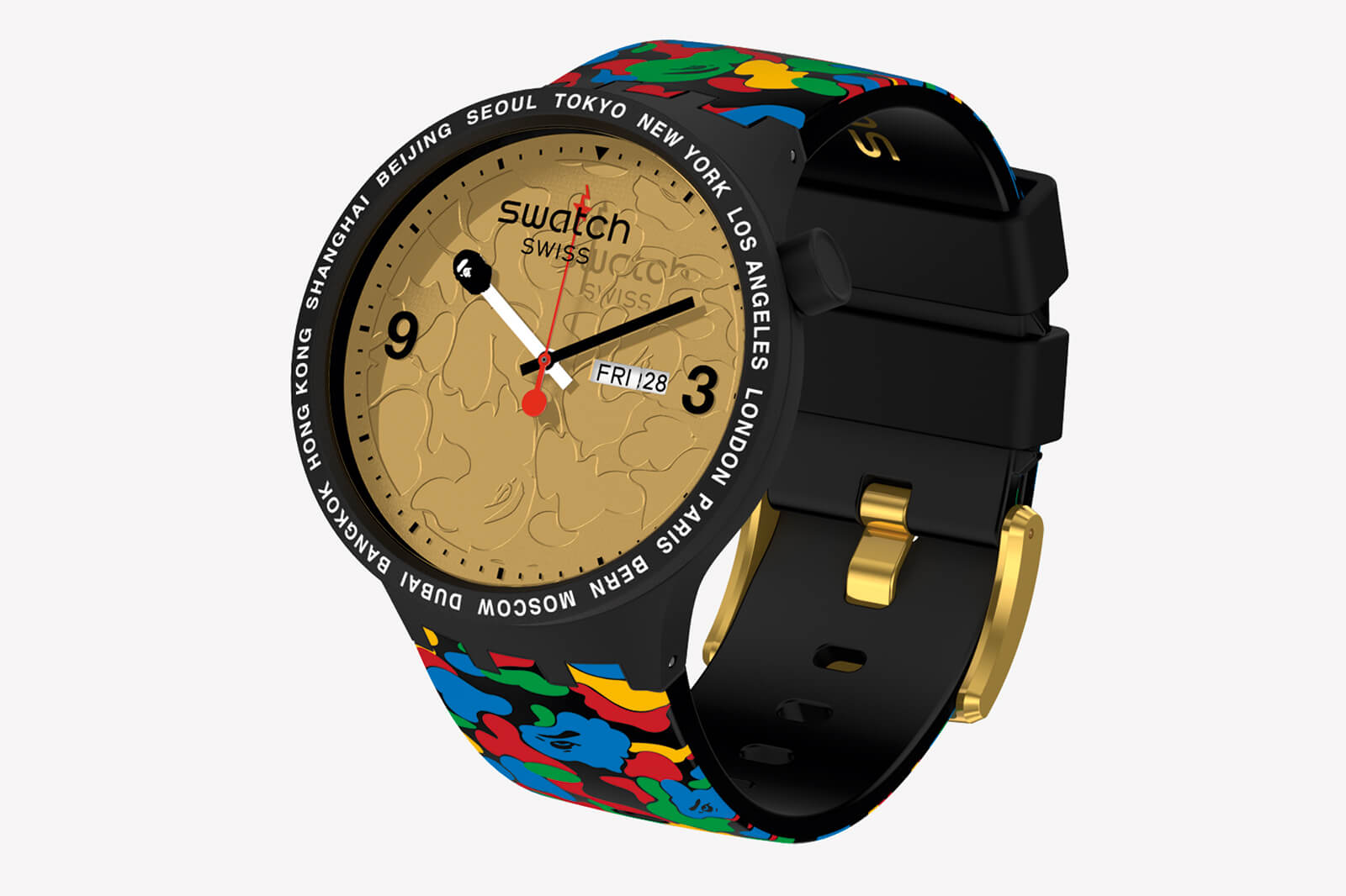 Swatch X Bape 东京黑色多迷彩