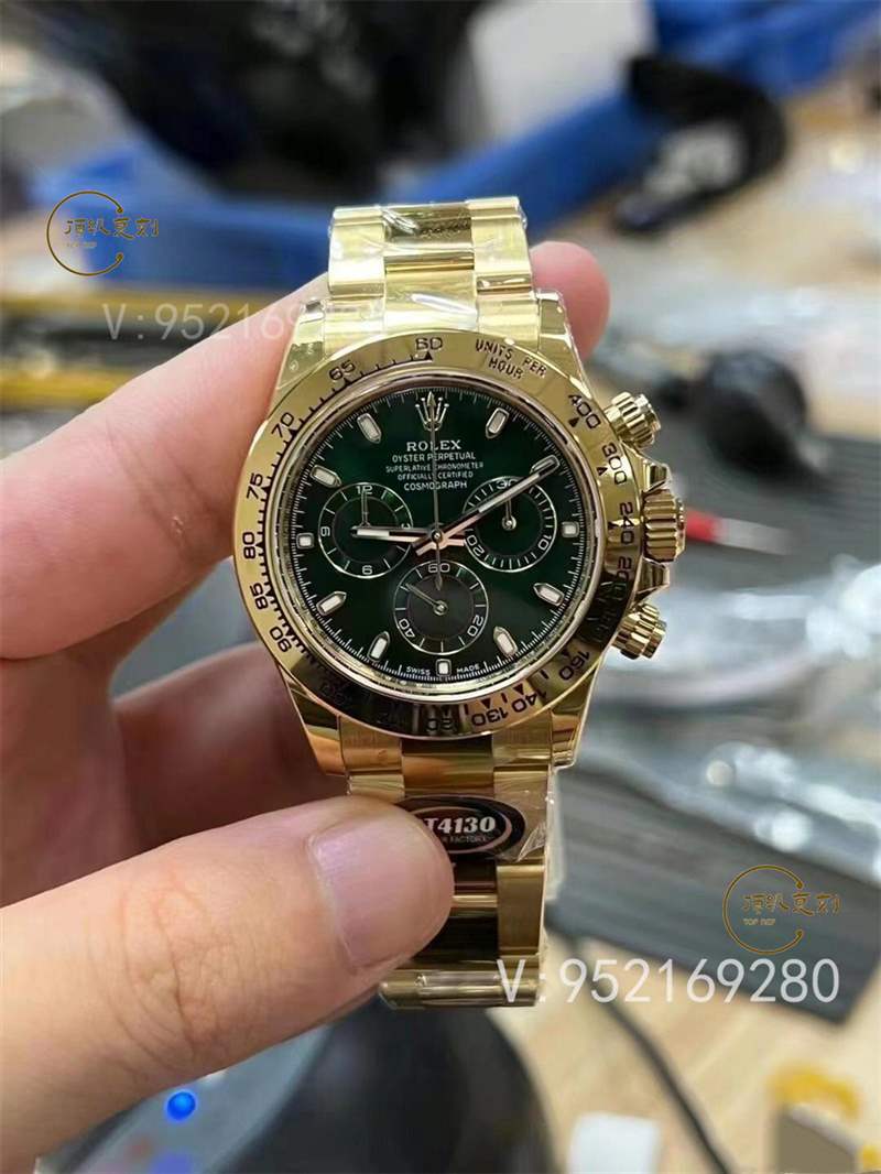 BT厂劳力士4130绿金迪通拿复刻表镀金会掉色吗-复刻表