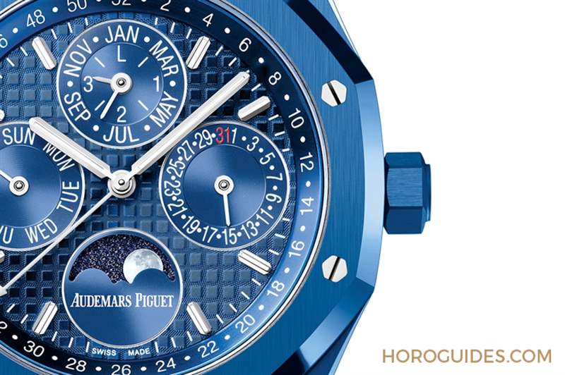 爱彼第一只蓝色陶瓷表！皇家橡树万年历蓝色陶瓷链带腕表-复刻表