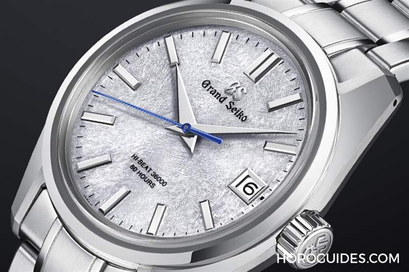 GRAND SEIKO - 淡蓝面盘呈现岩手山「融雪」美景，Grand Seiko 44GS首款白钢材质