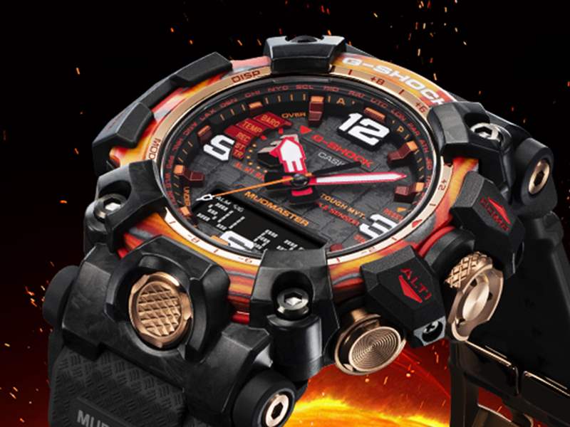 推出G-Shock 庆祝其成立 40 周年,发布了一些火红的手表和巧妙的雾霾-复刻表