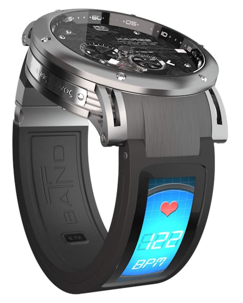 带屏幕的Kairos T型表带可将任何手表变成智能手表-复刻表
