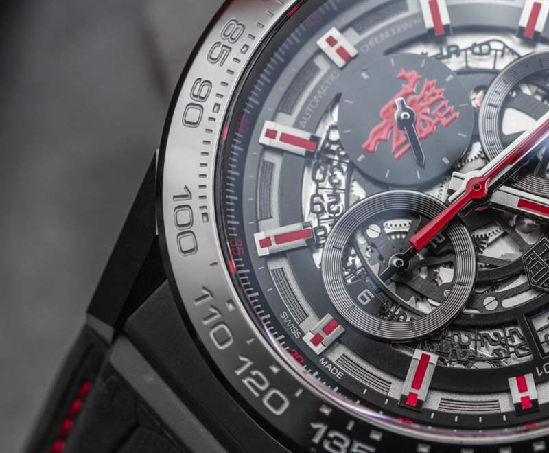 泰格豪雅 Carrera Heuer 01 Manchester United Red Devil 手表上手-复刻表