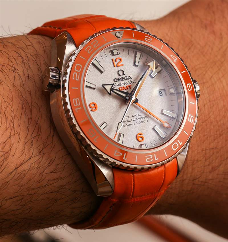 欧米茄海马Planet Ocean GMT橙色陶瓷铂金腕表-复刻表