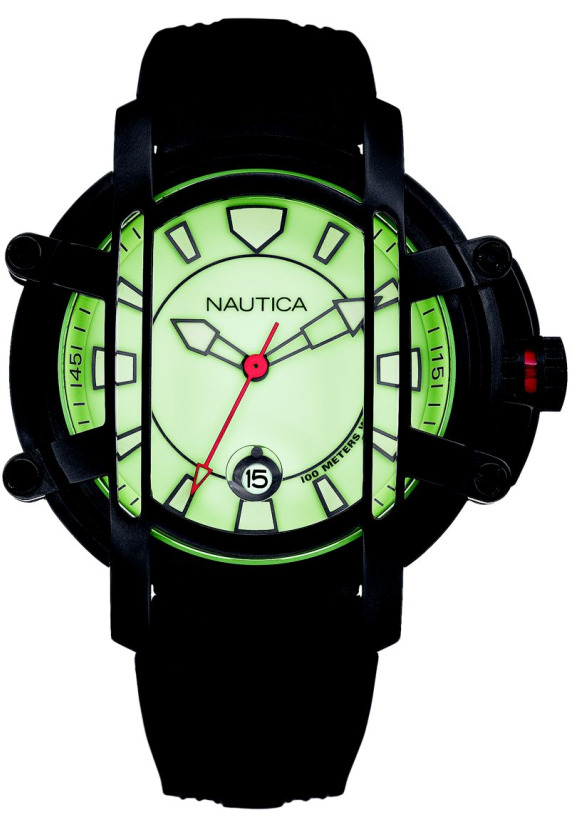 Nautica诺蒂卡NMX 300幽灵骑士荧光绿表盘手表-复刻表