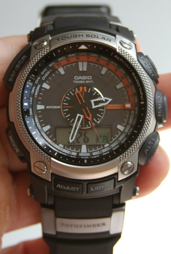 卡西欧探路者四分之一黄PAW-5000手表-复刻表