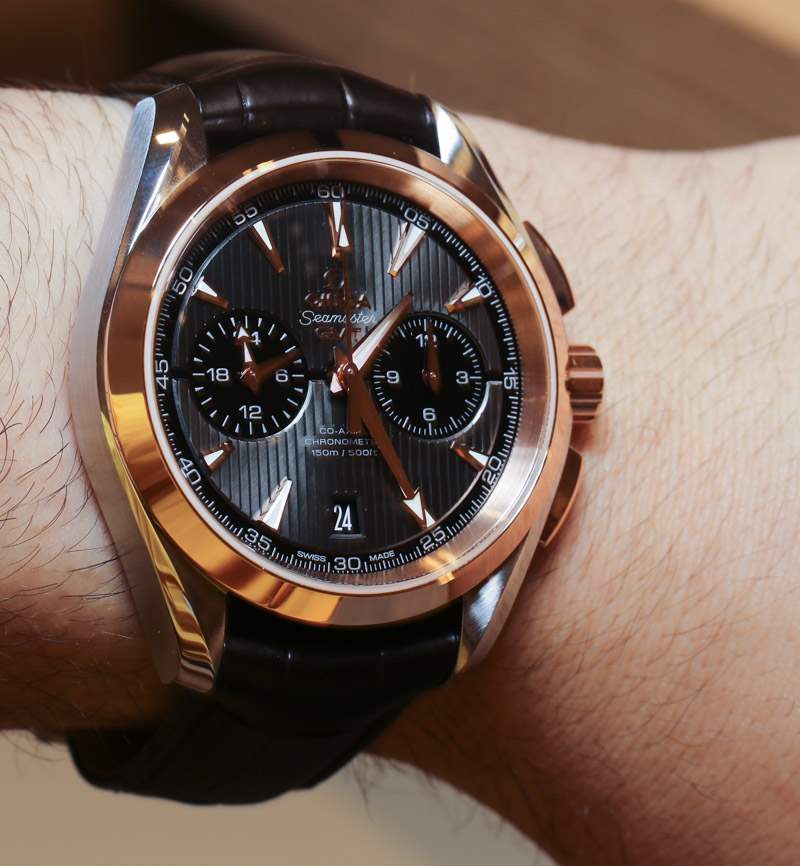 欧米茄Aqua Terra计时码表GMT腕表上手体验-复刻表