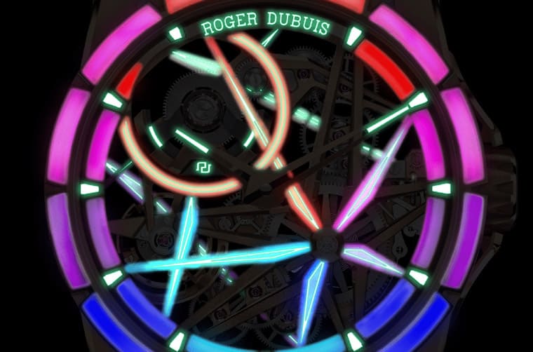罗杰杜彼Excalibur结合尖晶石装饰打造强烈夜光效果-复刻表