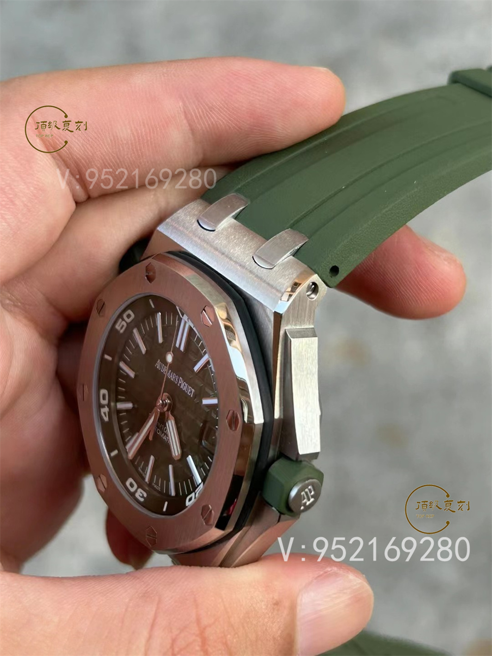 APS厂爱彼AP15710新配色绿/白盘一体机做工怎么样-复刻表