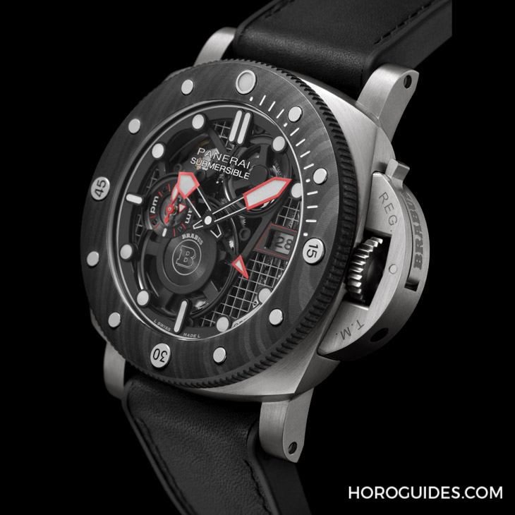 DMLS金属镭射烧结表壳加持!Panerai x Brabus联名表第四代现身:Submersible S eTitanio PAM01403-复刻表