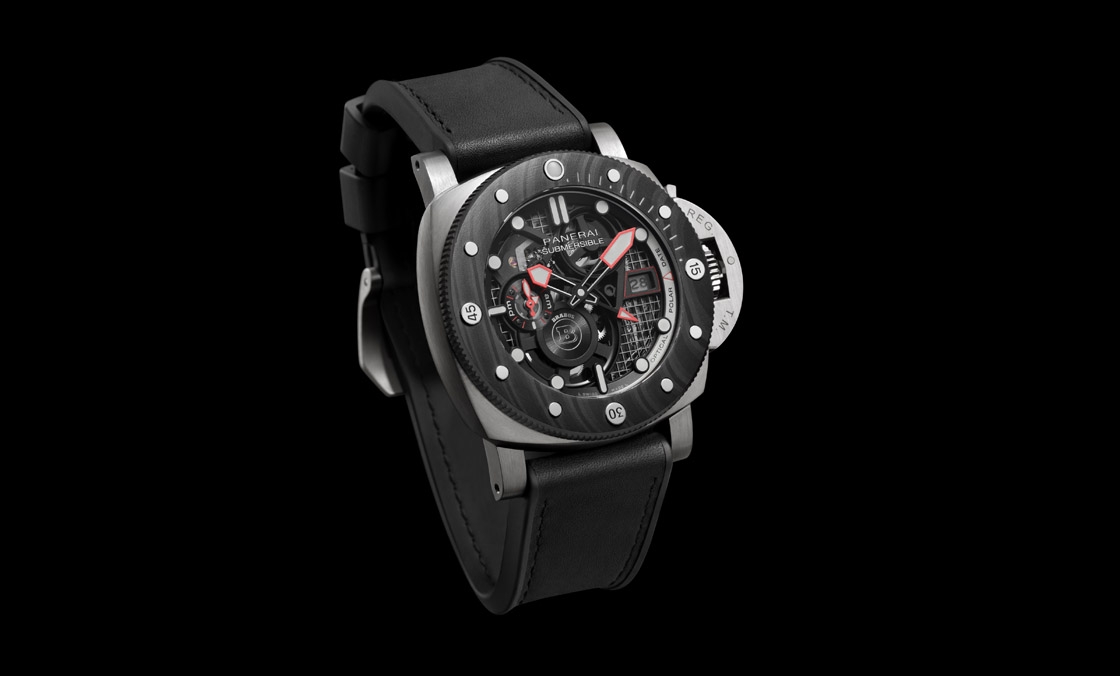 DMLS金属镭射烧结表壳加持!Panerai x Brabus联名表第四代现身:Submersible S eTitanio PAM01403-复刻表