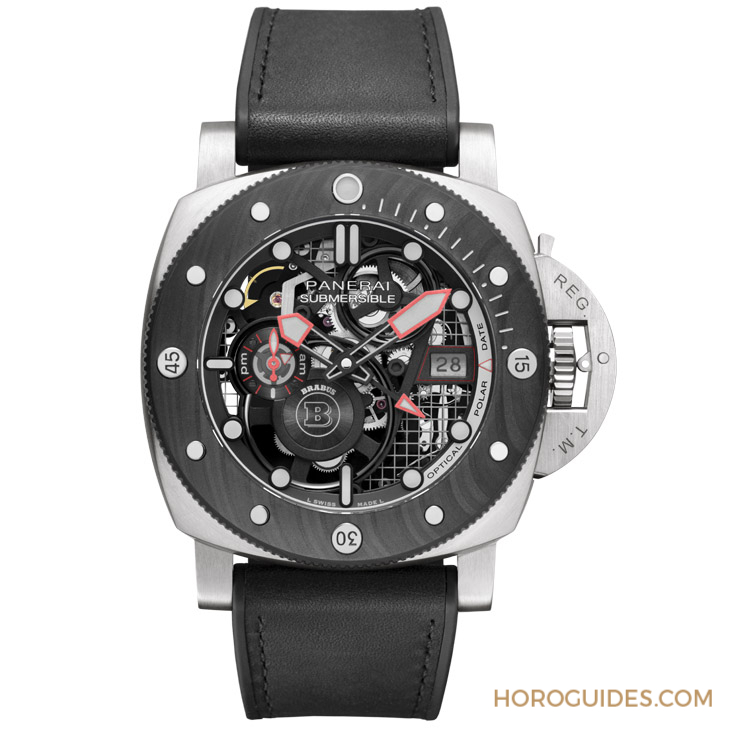 DMLS金属镭射烧结表壳加持!Panerai x Brabus联名表第四代现身:Submersible S eTitanio PAM01403-复刻表