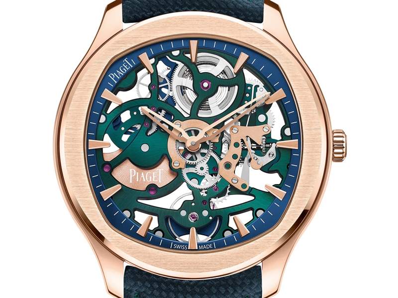 Piaget推出Polo Skeleton Arty超薄镂空腕表:彩色机芯-复刻表