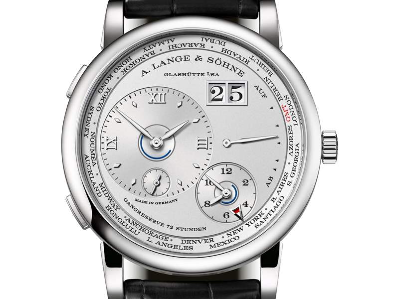 『新表』A. Lange & Söhne朗格推出铂金表壳Lange 1世界时腕表和玫瑰金盘1815万年历双追针计时码表-复刻表