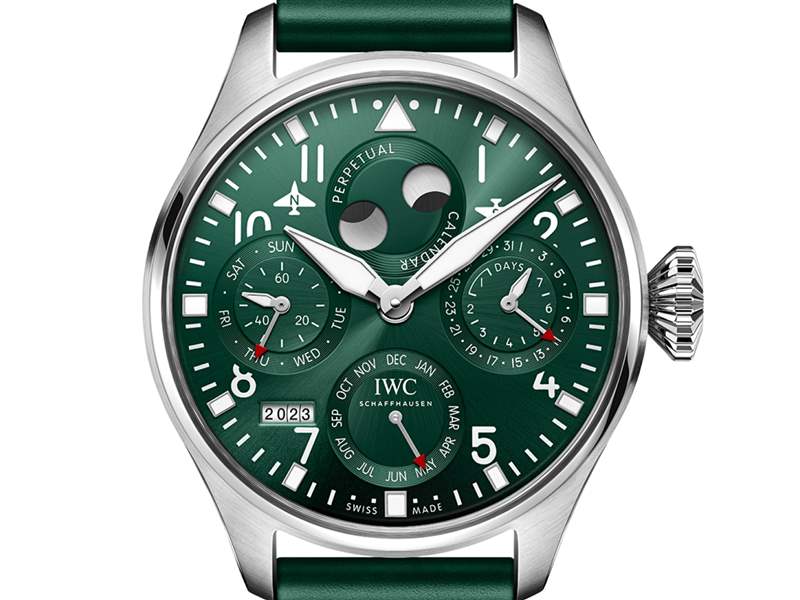 万国推出Big Pilot Perpetual Calendar Green绿色表盘万年历腕表-复刻表