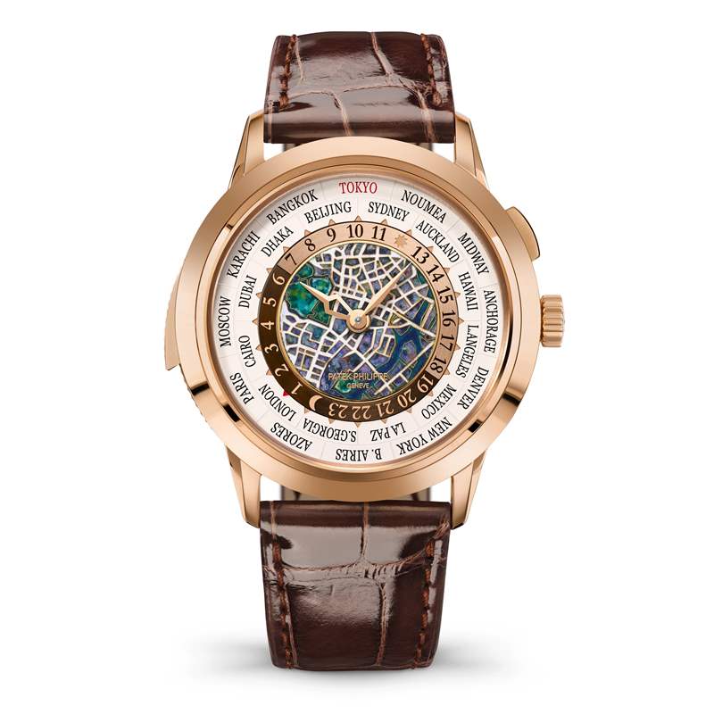 Patek Philippe百达翡丽推出Ref. 5531R-014 Tokyo 2023世界时间三问报时腕表:东京地图-复刻表