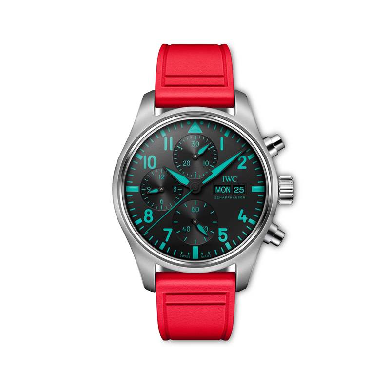 万国推出Pilot’s Watch Chronograph 41 Mercedes-AMG Petronas Formula One Team Miami Pink计时码表-复刻表