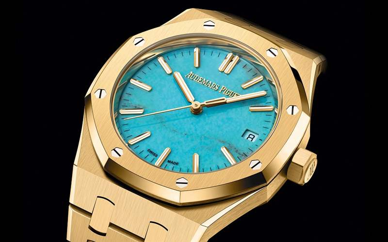 爱彼推出Royal Oak Selfwinding 37mm Turquoise Dial绿松石表盘腕表-复刻表