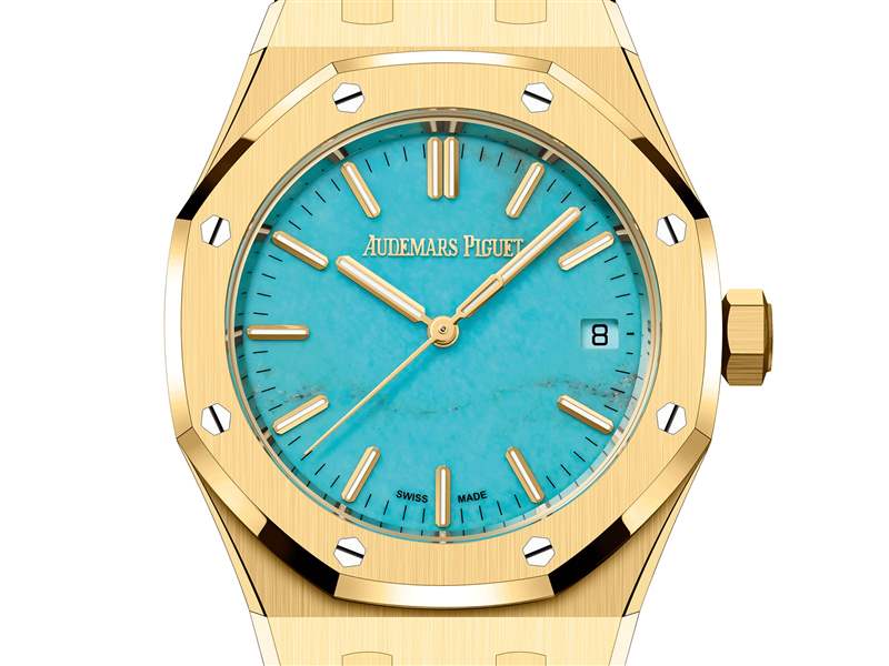 爱彼推出Royal Oak Selfwinding 37mm Turquoise Dial绿松石表盘腕表-复刻表