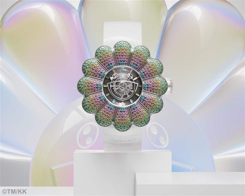 MP-15村上隆陀飞轮Only Watch腕表(图片来源:Hublot) Hublot再联乘村上隆独一无二微笑之花震撼作-复刻表