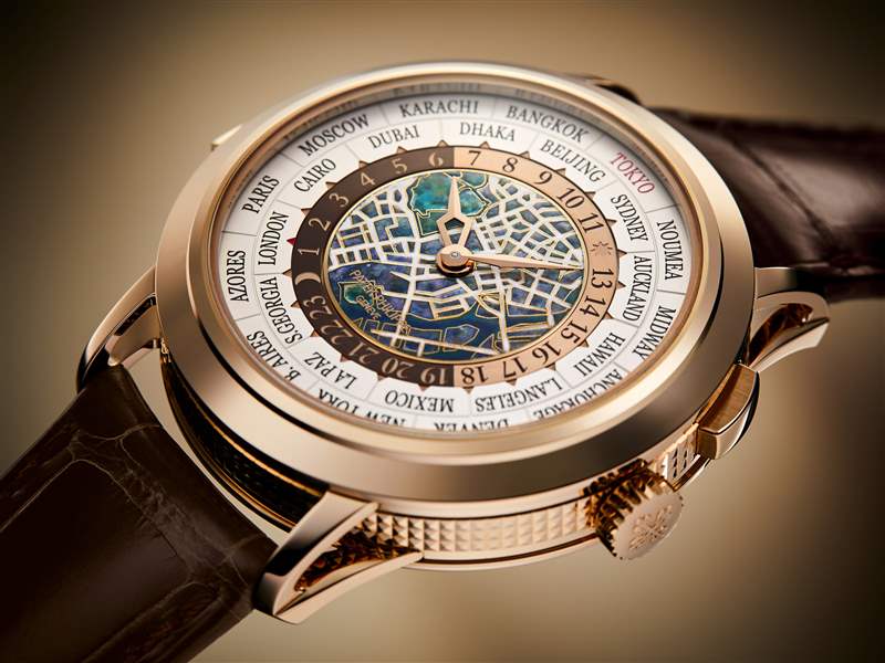 Patek Philippe百达翡丽推出Ref. 5531R-014 Tokyo 2023世界时间三问报时腕表:东京地图-复刻表
