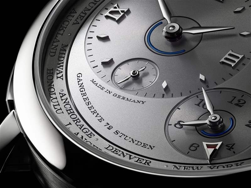 『新表』A. Lange & Söhne朗格推出铂金表壳Lange 1世界时腕表和玫瑰金盘1815万年历双追针计时码表-复刻表