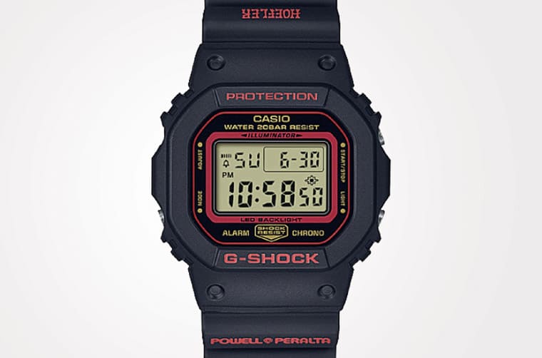 G-SHOCK与滑板冠军选手、品牌三方联名DW-5600方表散发浓浓街头艺术风格-复刻表