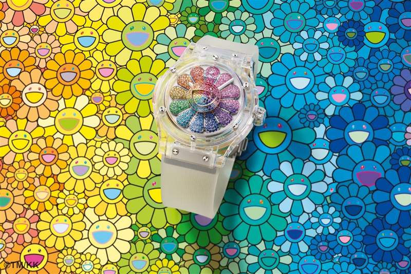Classic Fusion Takashi Murakami Sapphire Rainbow經典融合系列村上隆藍寶石彩虹錶(圖片來源:Hublot) Hublot再联乘村上隆独一无二微笑之花震撼作-复刻表