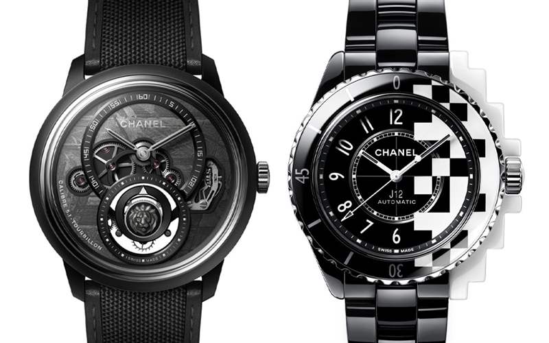 Chanel香奈儿新品亮点:Monsieur de Chanel陨石盘陀飞轮,J12 Cybernetic黑白像素-复刻表