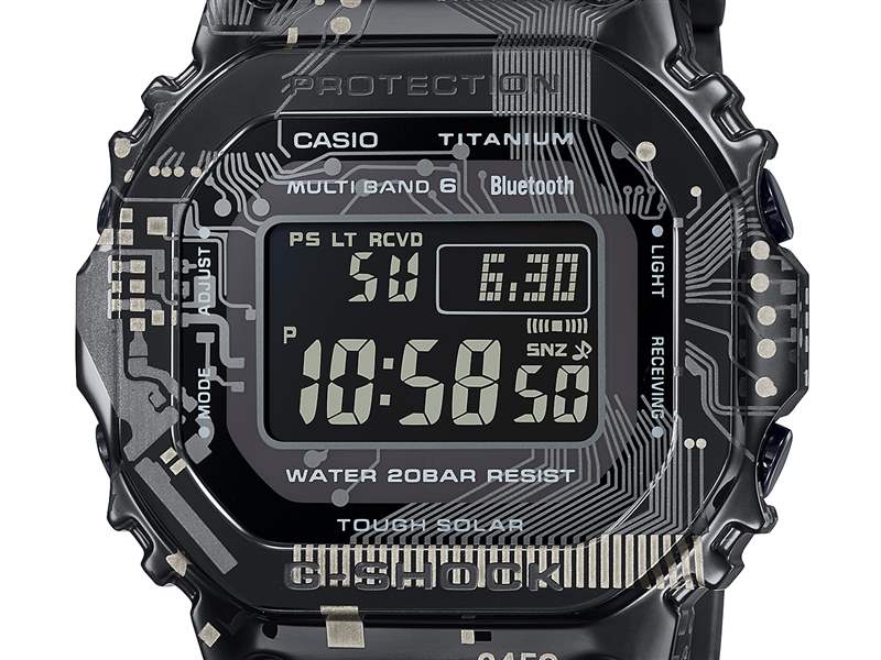 G-SHOCK推出GMW-B5000TCC电子腕表:电路板图案表壳-复刻表