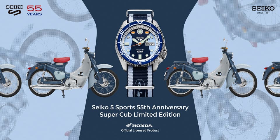 SEIKO第三款HONDA本田小狼联名表5 Sports系列化身经典摩托车-复刻表