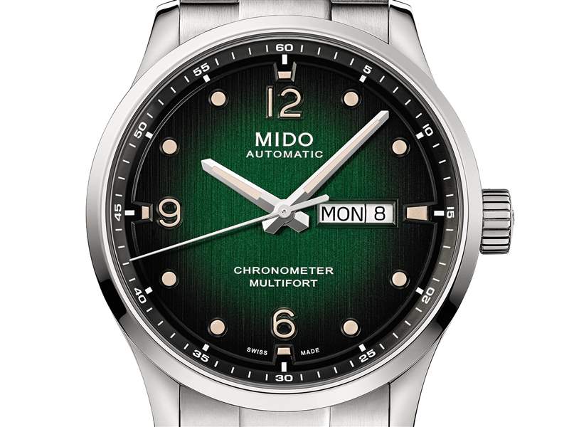 Mido推出Multifort M Chronometer大三针日历腕表：渐变色表盘-复刻表