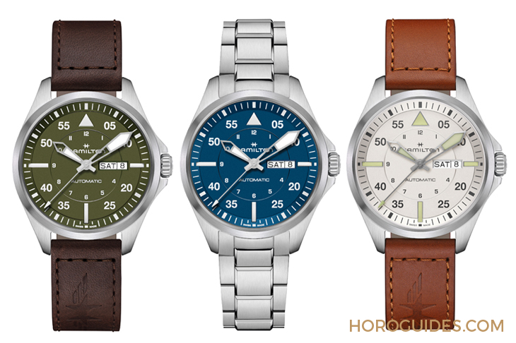 HAMILTON - 设计微调、新增尺寸，HAMILTON Khaki Aviation Pilot系列七款新作再现军风