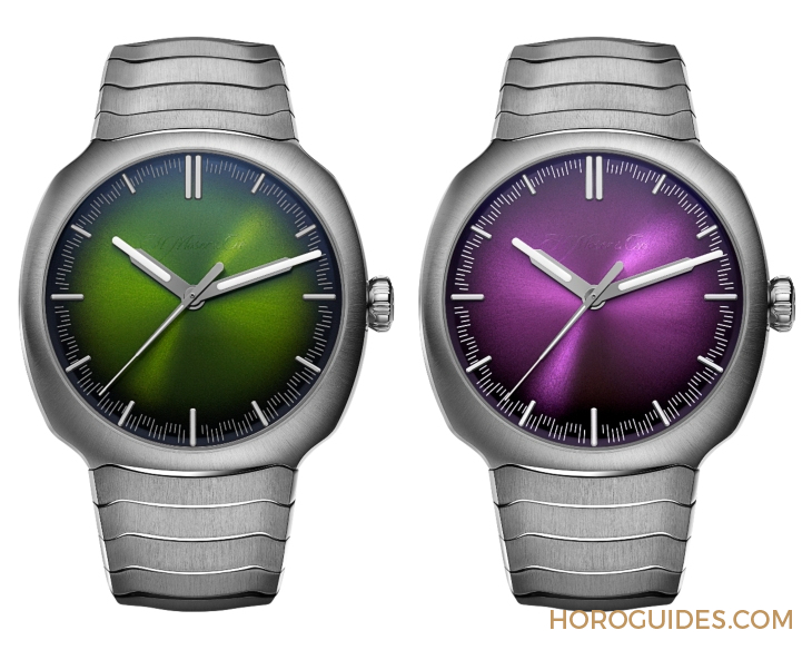 青龙升级回归、梦幻紫色同步亮相|H. MOSER & CIE. Streamliner Centre Seconds Matrix Green-复刻表