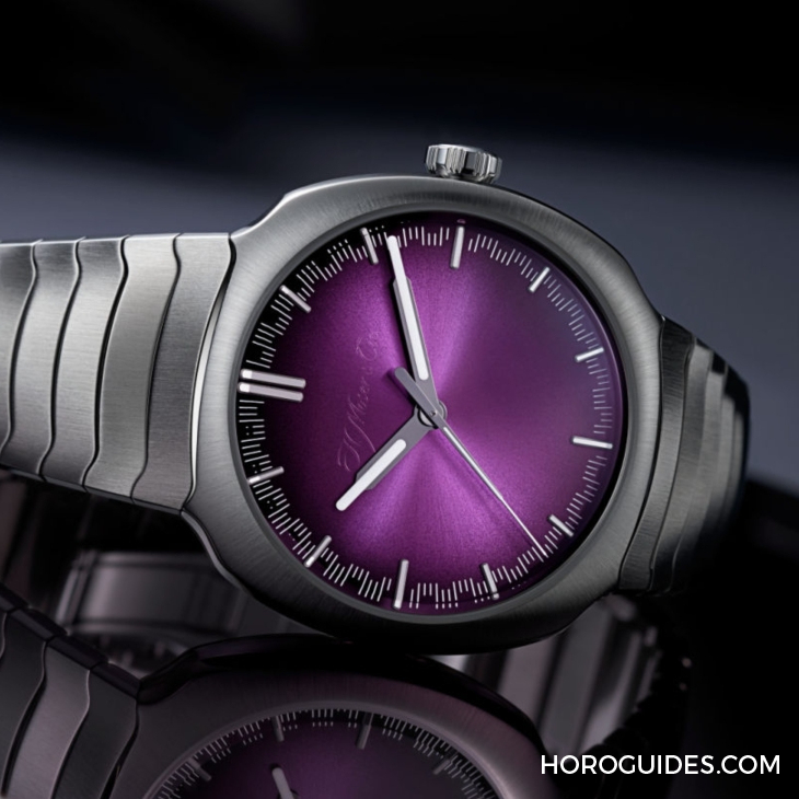 青龙升级回归、梦幻紫色同步亮相|H. MOSER & CIE. Streamliner Centre Seconds Matrix Green-复刻表