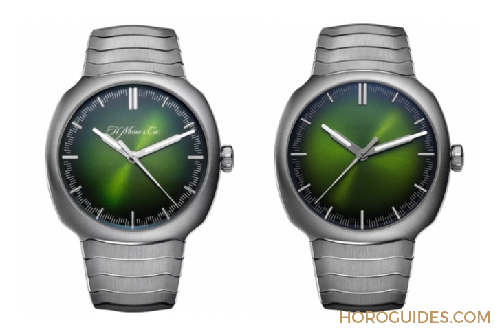 青龙升级回归、梦幻紫色同步亮相|H. MOSER & CIE. Streamliner Centre Seconds Matrix Green-复刻表