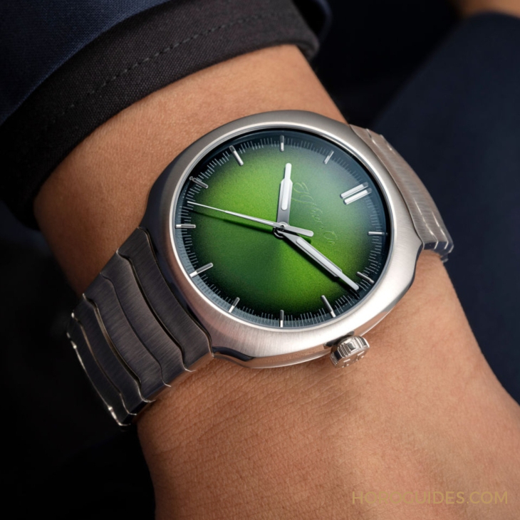 青龙升级回归、梦幻紫色同步亮相|H. MOSER & CIE. Streamliner Centre Seconds Matrix Green-复刻表