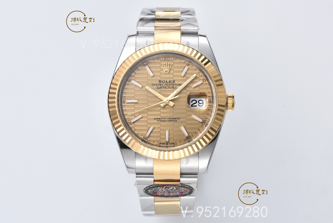 C厂Clean厂新品劳力士间金日志格子纹金盘上海3235机芯介绍-复刻表