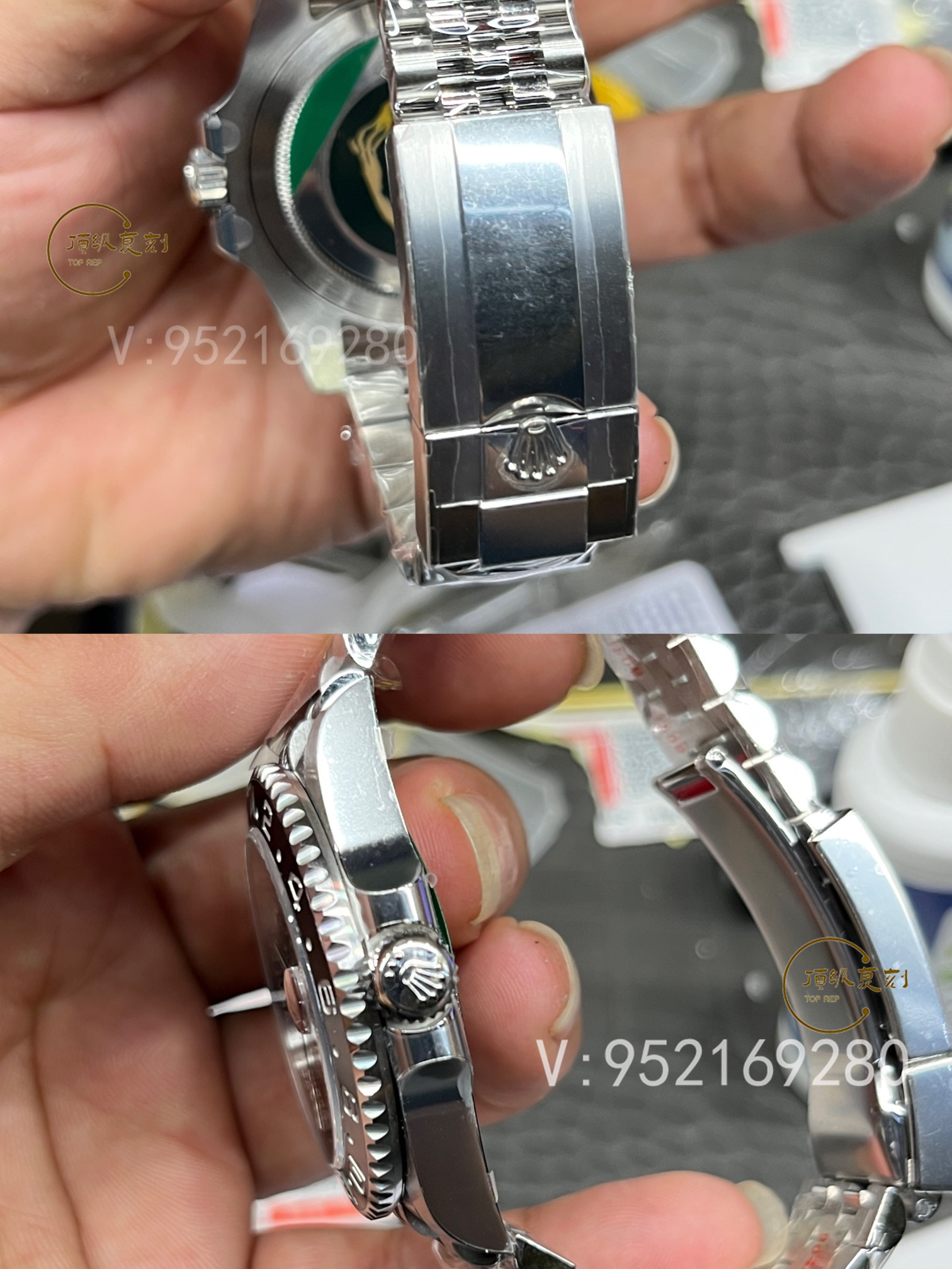 C厂Clean厂劳力士格林尼治黑灰皮蛋圈GMT小绿针腕表详细评测-复刻表