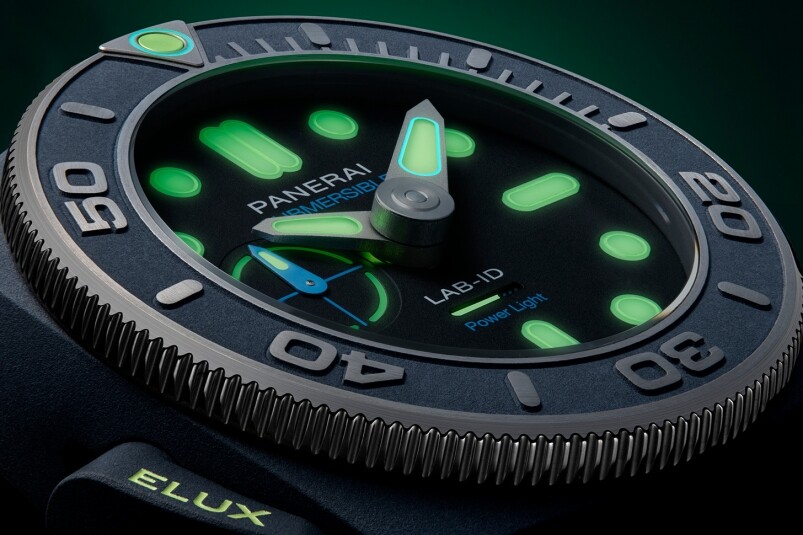 夜光功能新高度!Panerai全新Submersible Elux LAB-ID腕錶 以純機械一鍵開關發光系統 夜光功能新高度! Panerai全新Submersible Elux LAB-ID腕表 以纯机械一键开关发光系统-复刻表