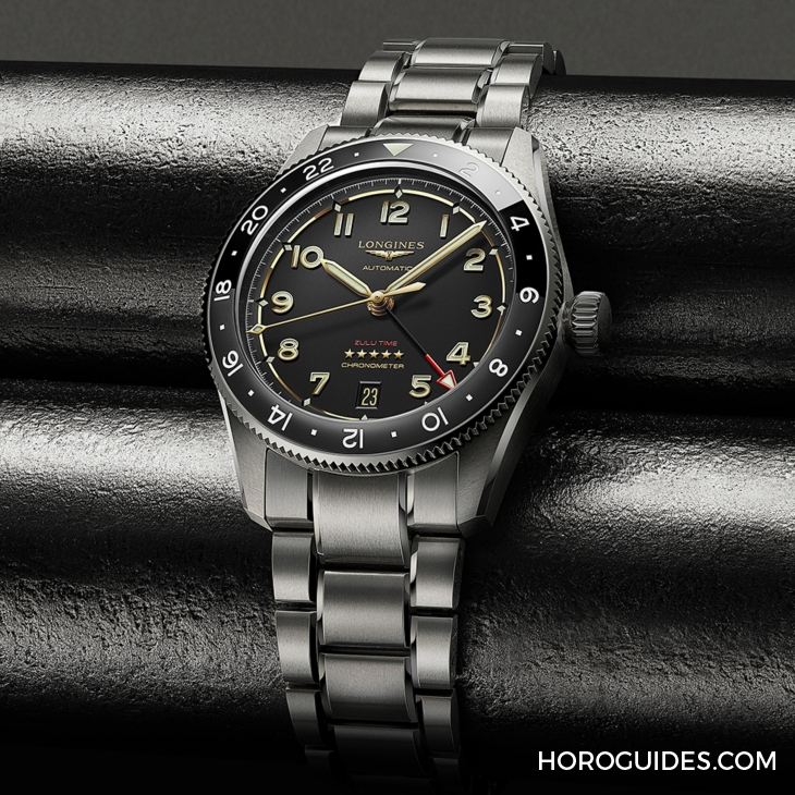 LONGINES Spirit再掀热潮! Spirit Zulu Time钛金属腕表与计时秒表间金新色登场-复刻表